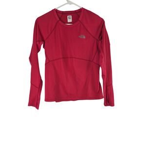 The North Face Flight Series Long Sleeve Top S Womens Red Thumb Holes Athleisure